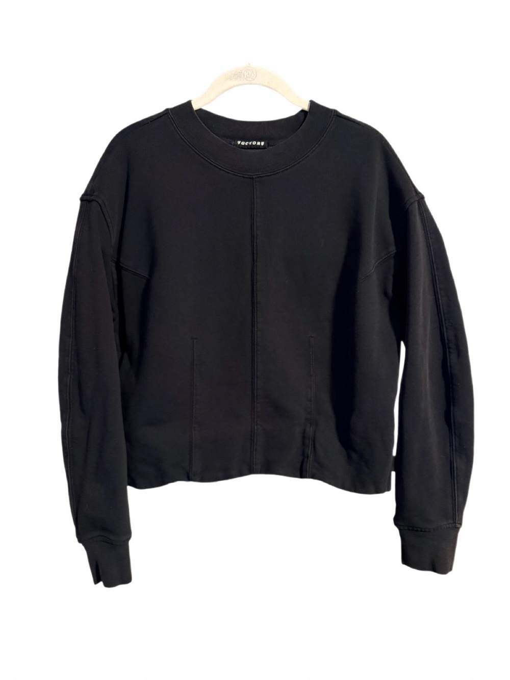Scotch & Soda Black Crewneck Sweatshirt Soft Thick Cotton Size Medium